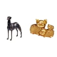 thumbnail image 1 of Estatua de resina de perro, figura de animal, escultura, adorno coleccionable, material de resina único, adecuado para escritorio de oficina, estante,, 1 of 8