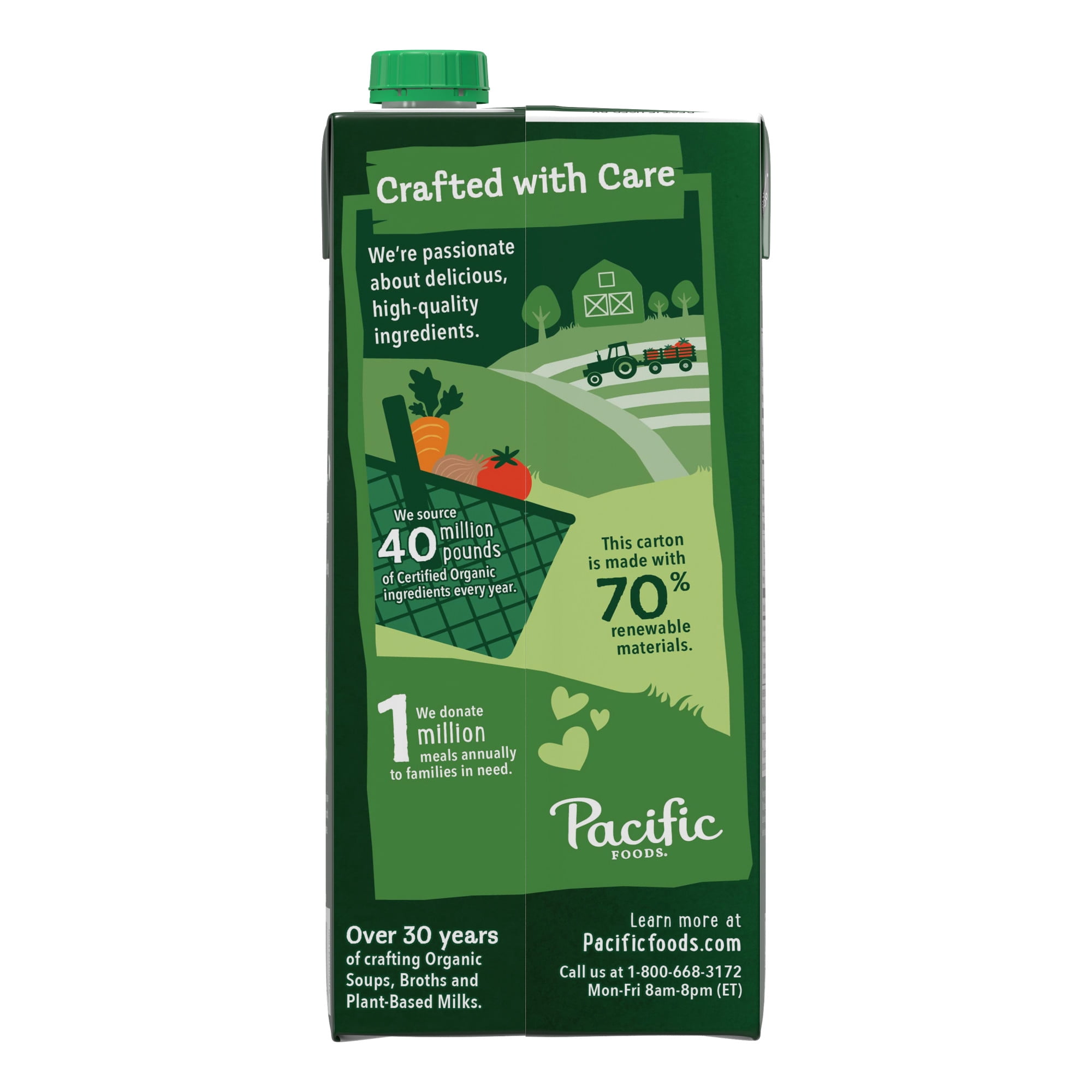 Pacific Foods Organic Unsalted Chicken Bone Broth, 32 oz Carton