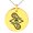 Gold, variant on Stainless Steel Illusionism Magic Rune Engraved Small Medallion Circle Charm Pendant Necklace