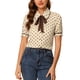 thumbnail image 5 of BLUSA DE LUNARES PARA MUJER INSPIRE CHIC CON CUELLO PETER PAN Y MANGA ABULLONADA TAMAÑO 2XL BEIGE, 5 of 7