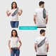 thumbnail image 4 of Riñonera para mujeres Hombres Riñonera pequeña resistente al agua, riñonera fina con 4 bolsillos para correr, viajar, hacer senderismo, caminar, bandolera ligera C, 4 of 5