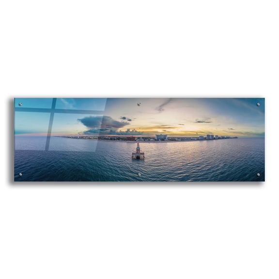 Epic Art 'Florida - Deerfield Beach 2' by Epic Portfolio, Acrylic Glass Wall Art, 48"x16"