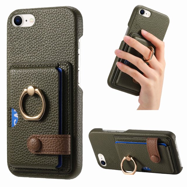 Compatible con iPhone 16 Plus, Funda GANGXUN con soporte magnético y tarjetero