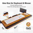 thumbnail image 4 of CHITOOMA Electric Standing Desk with Keyboard Tray, 48" x 24" Adjustable Height Sit Stand Up Desk, Home Office Gaming Desk Computer Workstation, Vintage Brown, 4 of 10