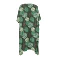 thumbnail image 2 of HELLHERO Monstera Leaf Print Bathing Suit Cover Up High Quality Fabrics Vacation Vibe Free Size Long Kimono Swimsuit Cover Up for Women, 2 of 6