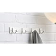 thumbnail image 3 of Richelieu T7054930 12-5/8" Wide 4 Hook Metal Coat Rack - White, 3 of 4