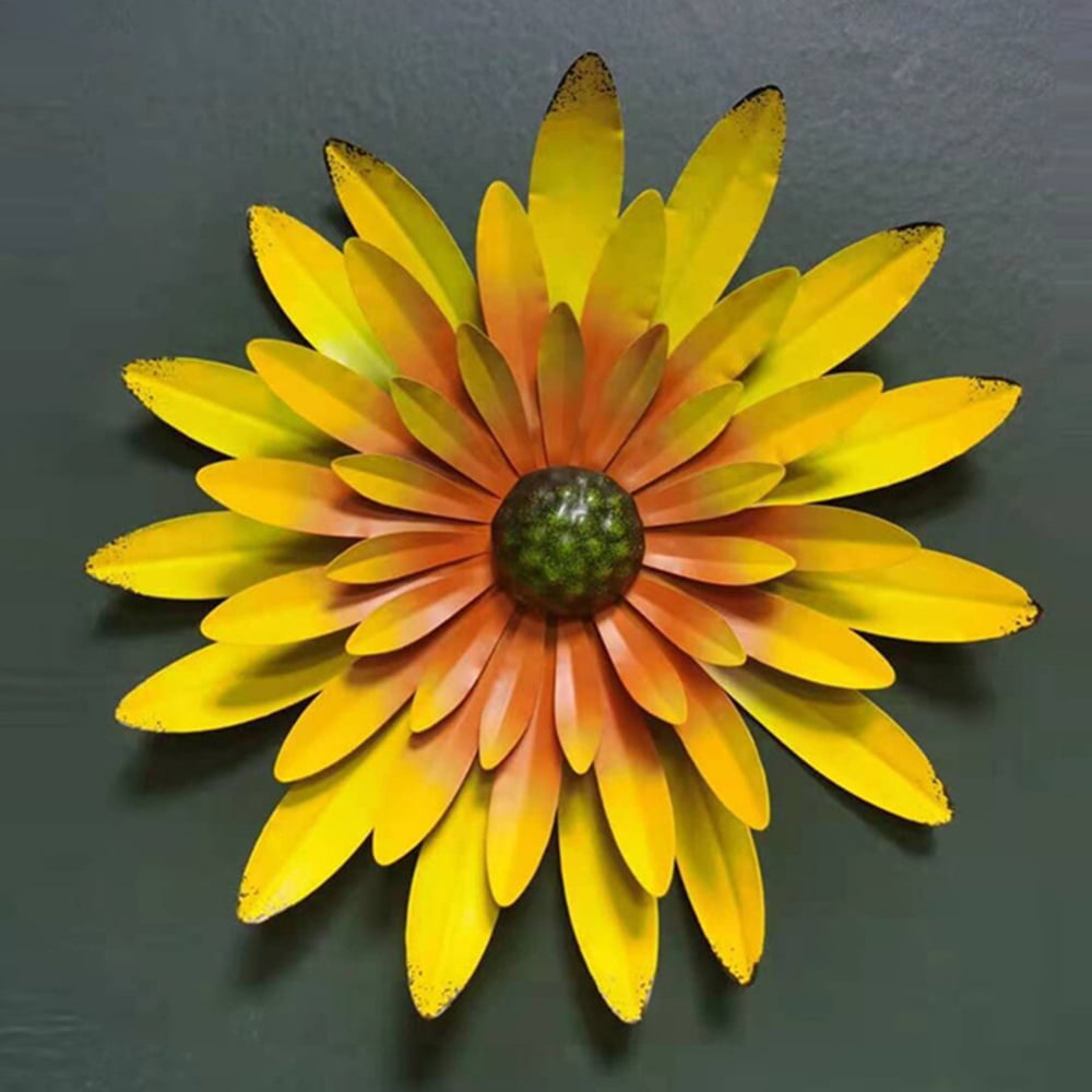 Metal Flowers Wall Decor Metal Wall Sculptures Art Decorations Hanging