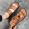 thumbnail image 6 of Fsqjgq Mens Sandals Size 10 Leather Sandals For Men 11 Wide Mens Sandals Men Sport Sandals Summer Beach Slides Shoes Outdoor Hiking Thong Flip Flops Sandals Men Leather Sandals 9, 6 of 6