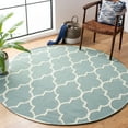 thumbnail image 2 of SAFAVIEH Dhurrie Toby Geometric Moroccan Wool Runner Rug, Light Blue/Ivory, 2'6" x 10', 2 of 9