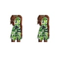 thumbnail image 2 of Vestido corto bohemio floral Qarigey Sexy Halter Sundress playa vacaciones S M L XL 2XL 3XL 4XL 5XL, 2 of 6