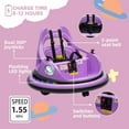 thumbnail image 4 of 12V Bumper Car for Kids, Bumper Car for Toddlers W/Remote Control, Electric Ride On Car with LED Lights & 360 Degree Spin, Bluetooth, Anti-Collision Padding 5-Point Safety Belt, 4 of 7