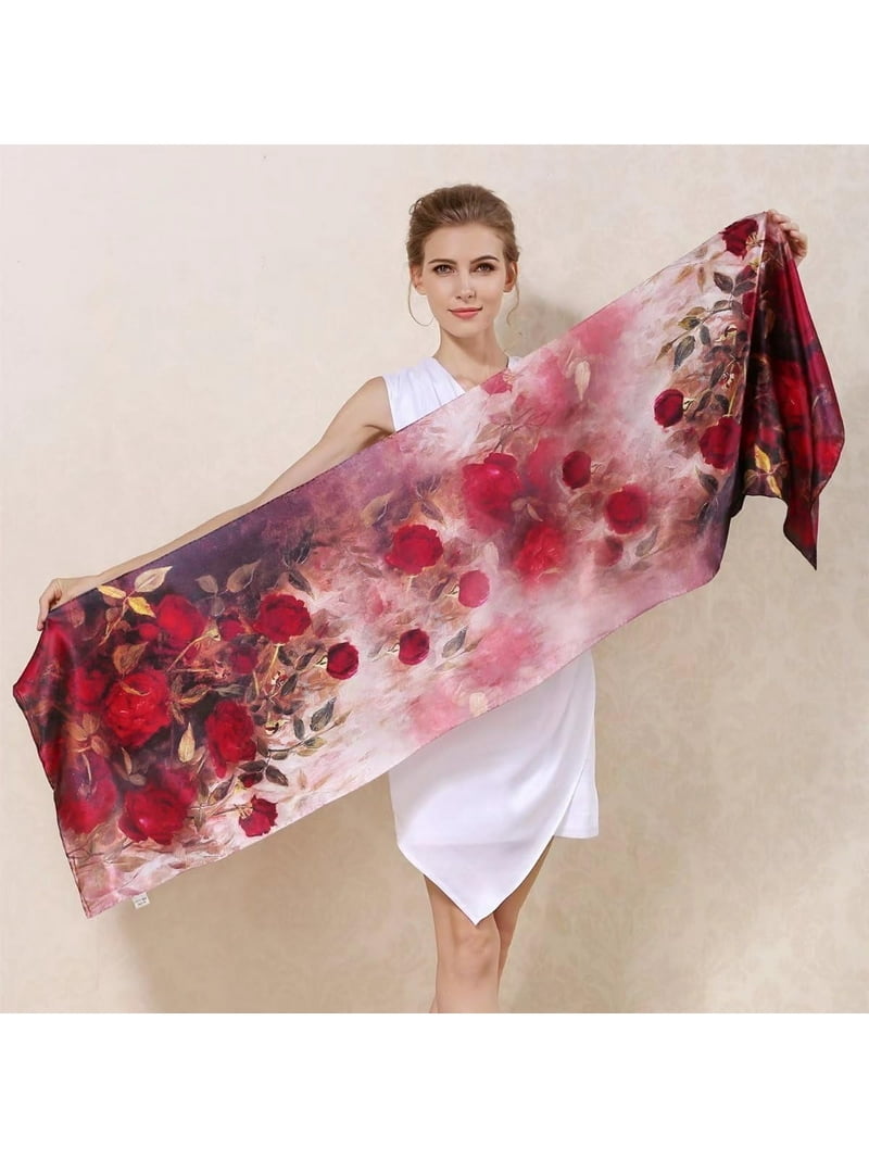 100% Pure Mulberry Silk Square Scarf 35