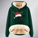 thumbnail image 4 of WILLBEST Sudadera Oversize para Mujer, con Estampado de Letras Navideñas, de Lana Gruesa, Cálida para El Invierno XXX-Grande, 4 of 4