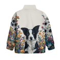 thumbnail image 6 of Xoenoiee Border Collie Flower Print Girls Half Zip Sweatshirt Fall Loose High Neck Pullover Tops Stand Collar Sweatshirt Outerwear, Size 7-8 Years, 6 of 7