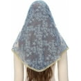 thumbnail image 3 of Mantveil Church Mantilla Catholic Veil: Velos para ir a la iglesia Chapel Lace Head Covering Spanish Mass Prayer Veil (Blue), 3 of 5