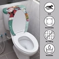 thumbnail image 3 of HELLHERO Christmas Design Toilet Lid Dust Cover Set Fits All Toilet Shapes Bathroom Toilet Cozy Set & Pack of 2 for Household Stretch Fit Soft, 3 of 8