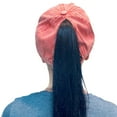 thumbnail image 3 of Empire Cove Womens Distressed Washed Ponytail Caps Hats Vintage Relaxed Fit Salmon, 3 of 6