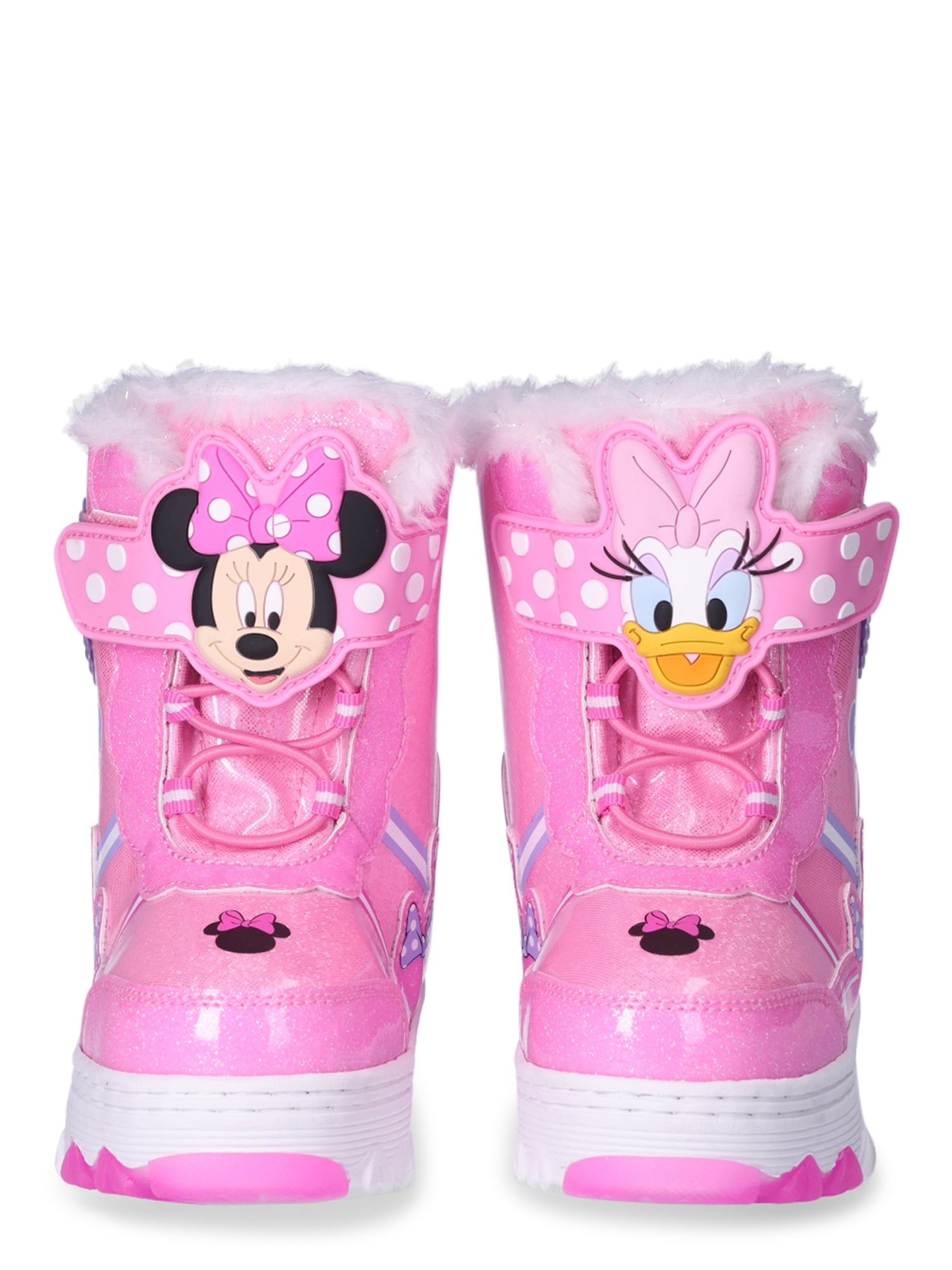 Minnie Mouse Toddler Girl Light Up Winter Snow Boots Sizes 7 12 Walmart