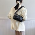 thumbnail image 4 of Bolso Hombro Cgtredaw Diseñador Lujo Cuero PU Y2k Axila con múltiples Bolsillos color sólido para Mujer compras 8,66x3,54x5,91 pulgadas, 4 of 9
