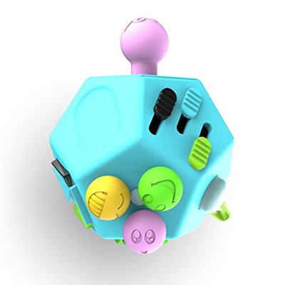 Buy Minilopa Fidget Dodecagon 12side Fidget Cube Relieves Stress And Anxiety Anti Depression Cube For Children And Adults With Adhd Add Ocd Autism Blue Sky Online In Turkey