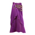 thumbnail image 1 of Traje de Danza de Vientre Larga Volante de Baile Latino Pañuelo de Cadera con Lentejuelas Accesorios de Disfraces Púrpura Macarena Falda de danza del vientre, 1 of 8