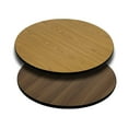 thumbnail image 2 of Emma + Oliver 30" Round Black/Mahogany Reversible Laminate Table Top, 2 of 2