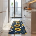 thumbnail image 4 of DarkBlue Sunflower Bee Pattern Kitchen Rug Mat,Kitchen Runner Rugs Non Skid Washable,Decorative Kitchen Floor Mats for Kitchen,Sink,Laundry,17"x47.2", 4 of 7