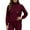 F01-Wine, variant on FYDUU Scrub Jackets For Woman Zip Front Stand Collar Nurse Jacket Solid Color Long Sleeve Scrub Coats With Pockets Workwear Casual Down Jackets