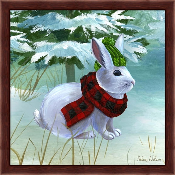 Great Art Now Winterscape III-Rabbit by Kelsey Wilson, Framed Wall Art, 13.25W x 13.25H