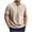 Beige, variant on Zedker Shirts for Men Short Sleeve Casual Banded Bottom Stretch Button Down Classic Golf Shirts Collared T-Shirt Navy L