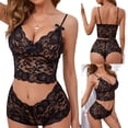thumbnail image 2 of Ropa interior sexy perspectiva sexy encaje arnés ajustable pecho envoltura traje de tres puntos sexy, 2 of 6