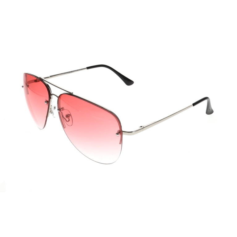 Oversized Gradient Lens Rimless Metal Frame Aviator  display picture 3
