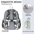 thumbnail image 5 of Cute Dinosaur Pattern Backpack for School,Cute School Bag,Schoolbag with Adjustable Shoulder Straps & Padded Back,13.4"x11"x4.7", 5 of 6