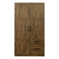 thumbnail image 3 of Cfowner 2 Door Wardrobe Cabinet with 2 Drawers and 5 Storage Spaces, 39.37"W x 19.49"D x 70.87"H, 3 of 9