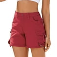 thumbnail image 5 of FEN AI Women Cargo Hiking Shorts with Multi-Pockets Bermuda Summer Casual Short Pants Y2K High Waisted Streetwear, 5 of 10