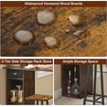 thumbnail image 4 of 3-Piece Counter Height Bar Table Set for 2, Small Rustic Dining Table with Storage Drawer and 2 Stools, Bar Kitchen Furniture for Apartment Retro, 4 of 6