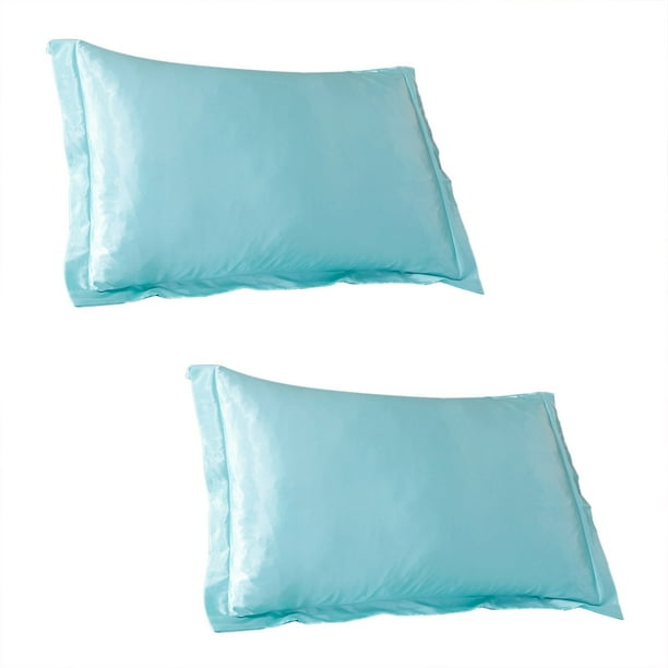 Color sólido de seda de imitación funda de almohada de seda sin cremallera funda de sobre