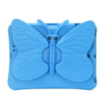 Kids 3D Butterfly Case for iPad 9th 8th 7th Genertion 10.2 inch,360° Rotating Foldable Wing Stand EVA Case Shockproof Cover for iPad Air 3rd Generation 2019/iPad Pro 10.5" 2017,Blue