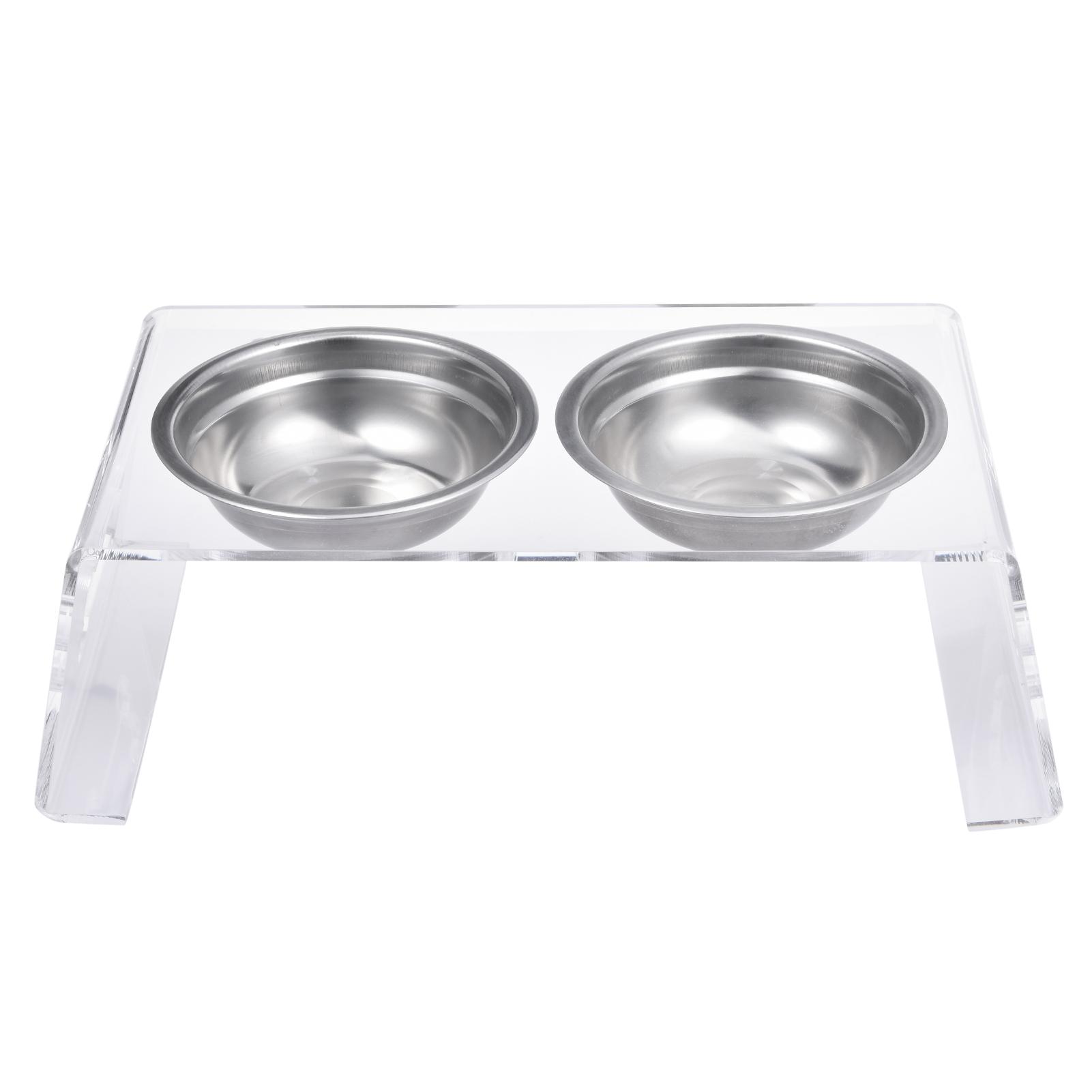 acrylic elevated dog feeder