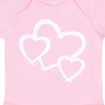 thumbnail image 4 of Inktastic Three White Hearts Boys or Girls Baby Bodysuit, 4 of 5