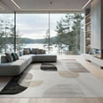 thumbnail image 2 of ODIKA 6'x9' Beige Abstract Designer Neutral Brushstroke Contemporary Ivory Washable Area Rug None for Queen Size Bedroom, Under Bed, Master Suite, Easy Care, Non-Shedding, 2 of 7