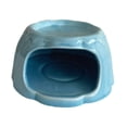 thumbnail image 3 of Comedero de cerámica para hámster, mueble de dibujos animados, hábitat para hámster, con forma de pudín para ratas, chinchillas y animales pequeños. Azul, 3 of 8