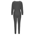 thumbnail image 5 of Dgankt Two Piece Sets for Women Solid Color Home Suit Set Round Neck Pullover Casual Sportswear Set,Size S-2XL, 5 of 5