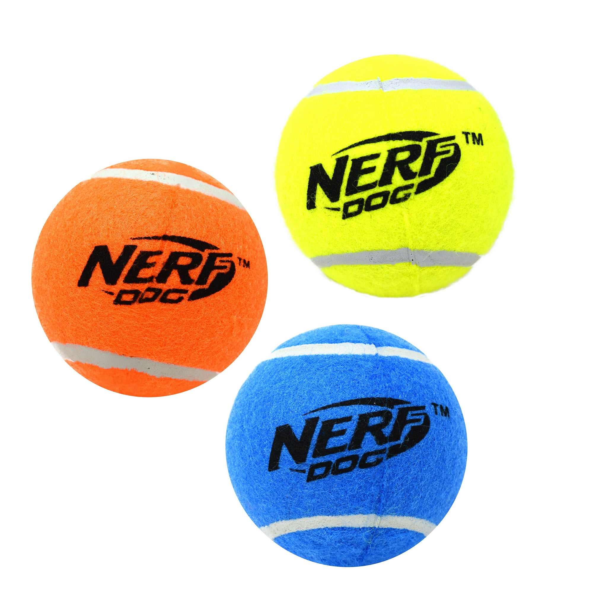 Nerf Dog Toys Squeaky Tennis Ball Dog Toy, 2 inch, 3 Pack