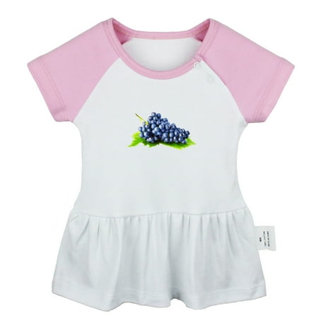 

Fruit Grape Pattern Dresses For Baby Newborn Babies Skirts Infant Princess Dress 0-24M Kids Graphic Clothes (Pink Raglan Dresses 12-18 Months)