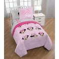 thumbnail image 3 of Disney Minnie Mouse Faces Pink 7 Piece Full Bed Set, 100% Microfiber, 3 of 9