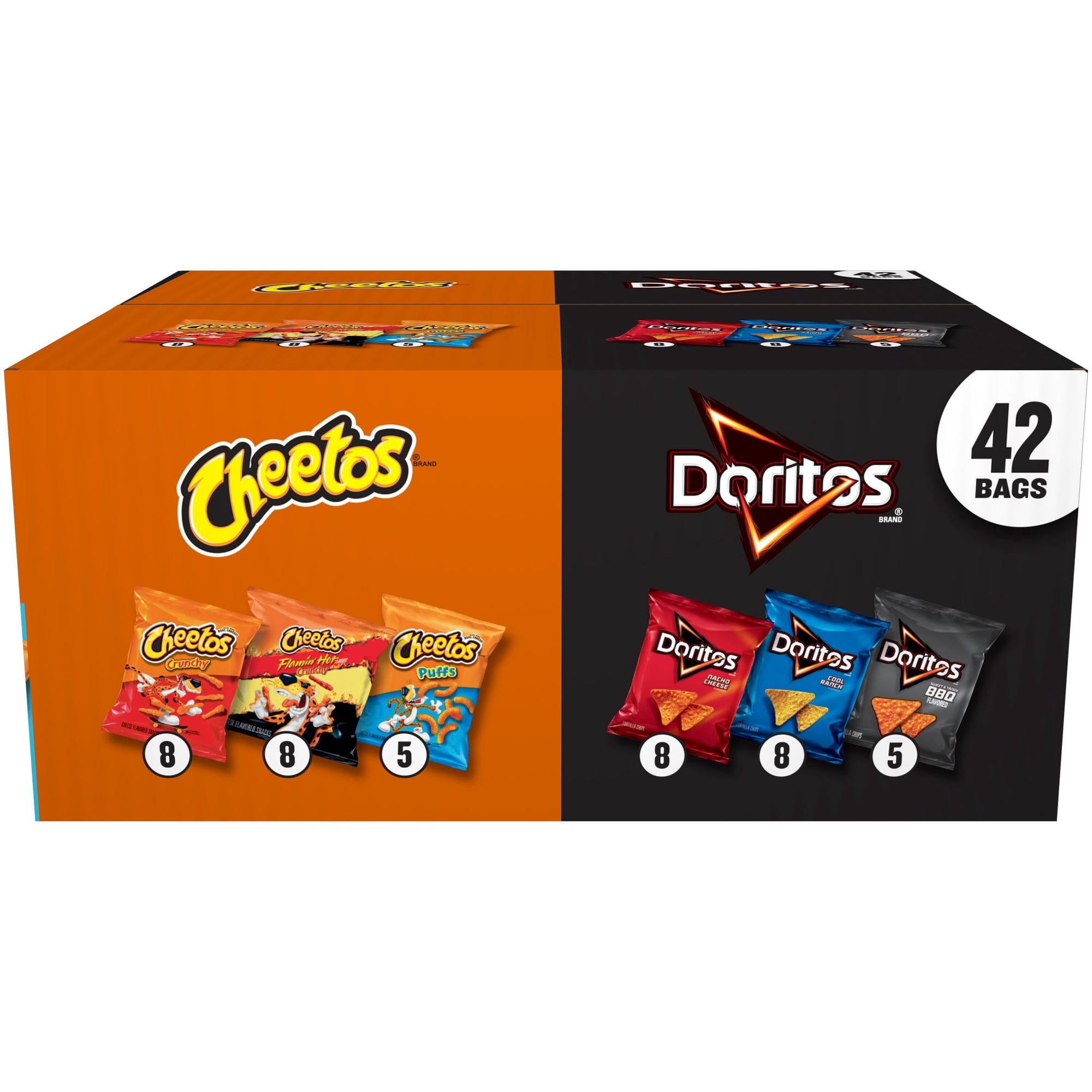 Frito-Lay Doritos & Cheetos Mix Variety Pack Snack Chips Multipack 42 Count