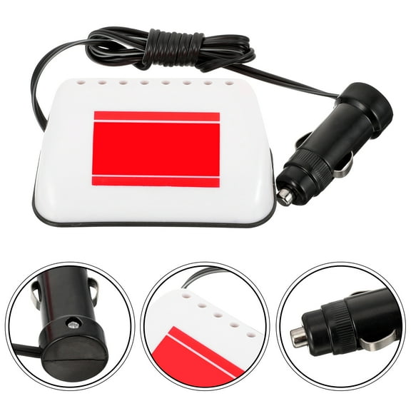 LEORX LED Taxi Sign for Vehicles White Plastic Prevent Rear-end Collision 1Pcs