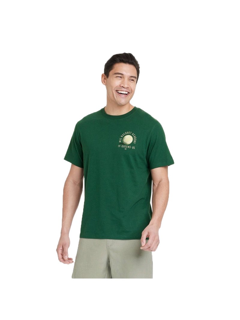 Men's NYC Racquet Academy Green Graphic T-Shirt - Large - Walmart.com