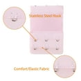 thumbnail image 4 of INSPIRE CHIC Women's 2 Pcs Stretchy Bra Extenders, 2x2/2x3/2x4 Hooks Elastic Back Bra Extension Strap Bra Band Pink 2 Rows 3 Hooks, 4 of 6